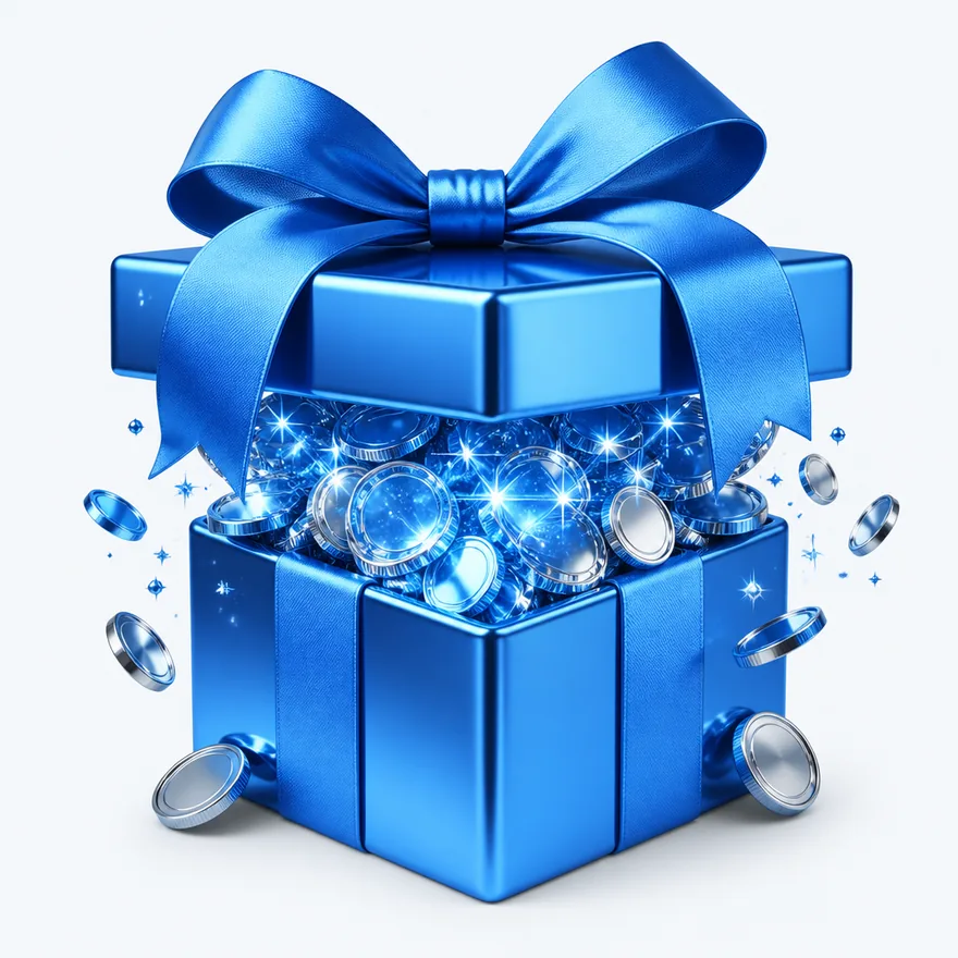 Ribbon-tied gift box — Cosmo
