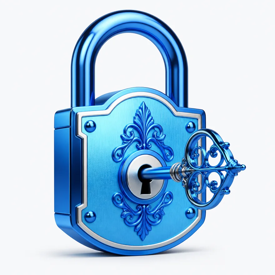 Padlock with key — Cosmo