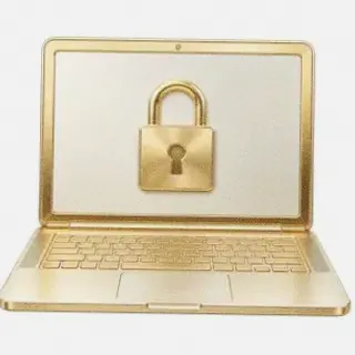 Laptop with padlock — Cosmo