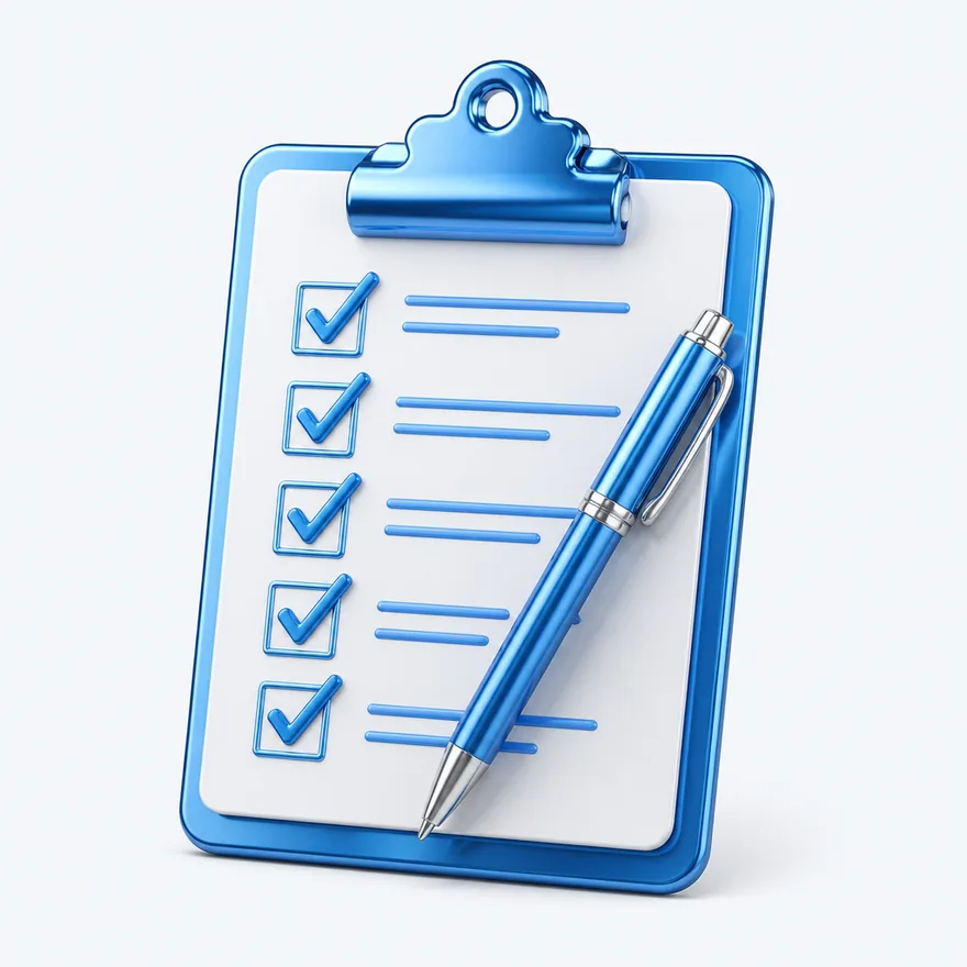 Clipboard checklist — Cosmo