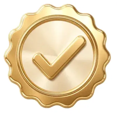 Checkmark badge — Cosmo