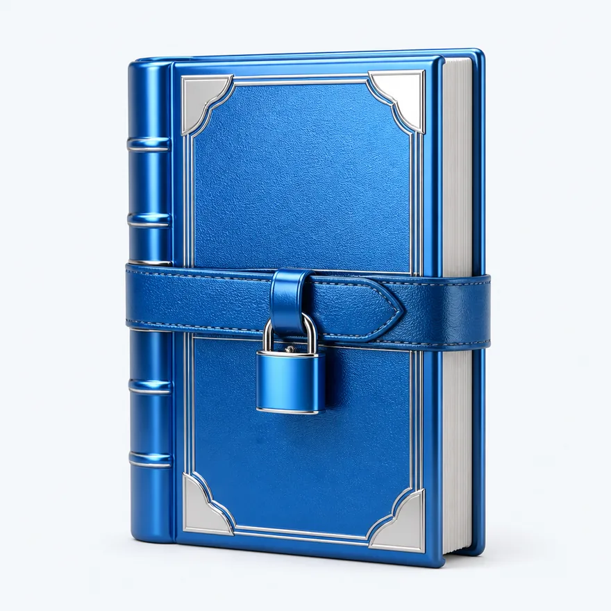 Book with padlock strap — Cosmo